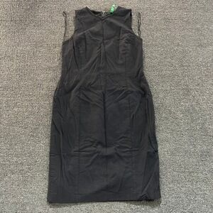 Lauren Ralph Lauren Black Wool Sheath Knee Length Dress Size 16 Green Label